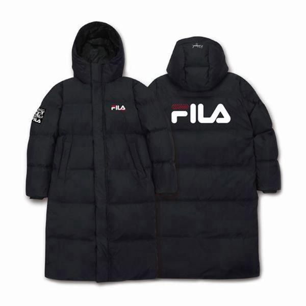 Chaquetas De Plumas Fila Mujer Negras - Long - España 695417WAS